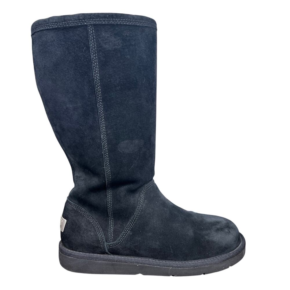UGG Women’s Kenly Black Suede Tall Winter Boots Size 8